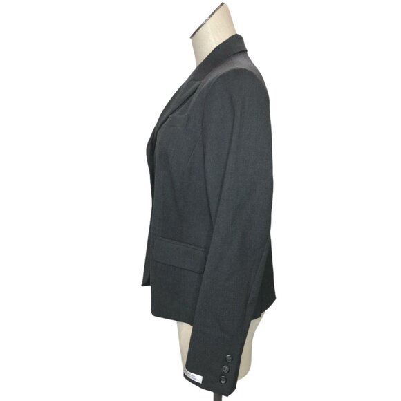 Pendleton Blazer Womens 12P Petite Gray Virgin Wool New Suit Jacket Lined Pocket - Picture 4 of 11